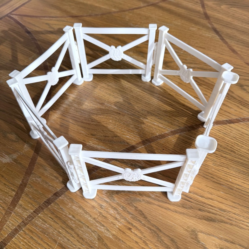Mattel Barbie Horse Playset Fence Panels Lot of 6 White Plastic Paddock Corral